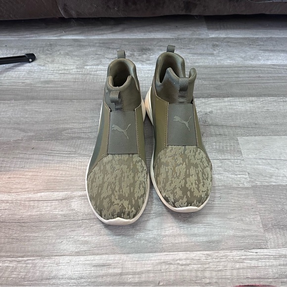 Puma Shoes - Puma Green Camouflage High-Top Sneakers